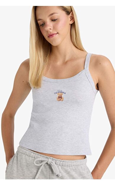 Baskılı Ribana Atlet-Fall in Love F6051AX25AUGR210