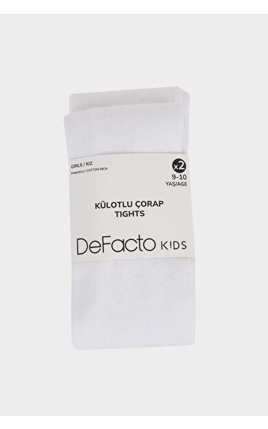 DeFacto Kız Çocuk 2'li Pamuklu Külotlu Çorap