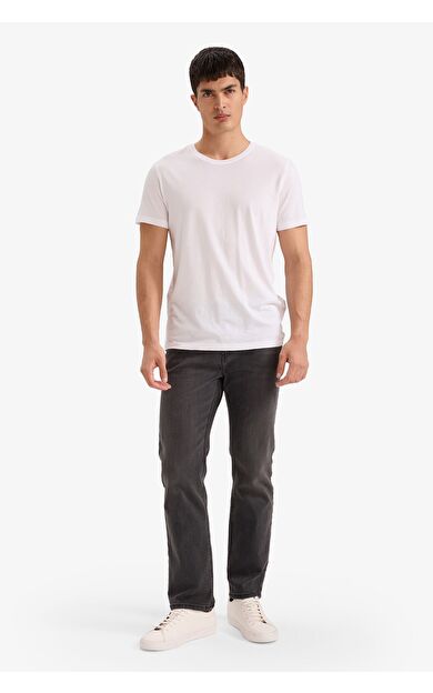 DeFacto Sergio Regular Fit Normal Bel Boru Paça Düz Paça Jean Pantolon
