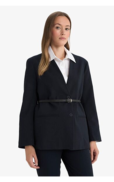 DeFacto Regular Fit Ceket Yaka Blazer Ceket