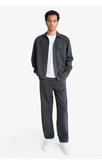 DeFacto Baggy Fit Geniş Paça Gabardin Pantolon F6129AX25AUAR104