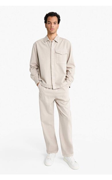 Baggy Fit Geniş Paça Gabardin Pantolon F6129AX25AUGR302