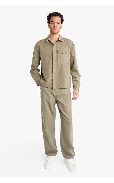 DeFacto Baggy Fit Geniş Paça Gabardin Pantolon F6129AX25AUKH401