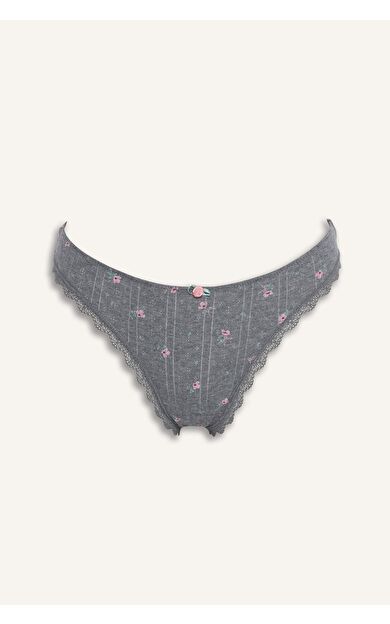 Bağcıklı Dantel Detaylı Brazilian Külot