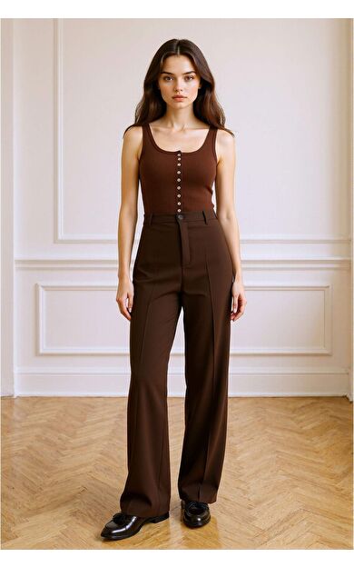 DeFacto Straight Fit Fleto Cepli Normal Bel Standart Boy Pantolon F6214AX25AUBN207