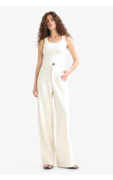 DeFacto Straight Fit Fleto Cepli Normal Bel Standart Boy Pantolon F6214AX25AUER103