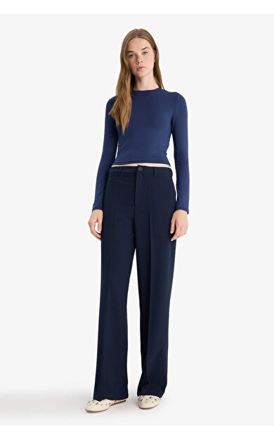 DeFacto Straight Fit Fleto Cepli Normal Bel Standart Boy Pantolon F6214AX25AUNV207