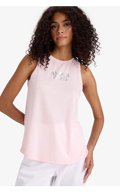 DeFacto Relax Fit Slogan Baskılı Bisiklet Yaka Atlet F6236AX25HSPN440