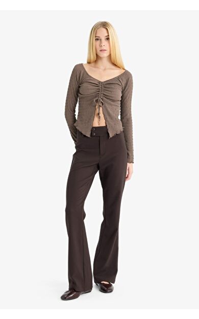 DeFacto Coool Flare Fit Normal Bel Pantolon