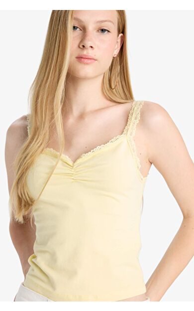 Coool Fitted Dantel Yaka Penye Atlet