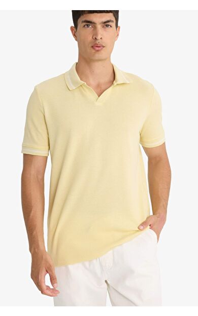 Regular Fit Polo Yaka Bubble Kısa Kollu Polo Tişört