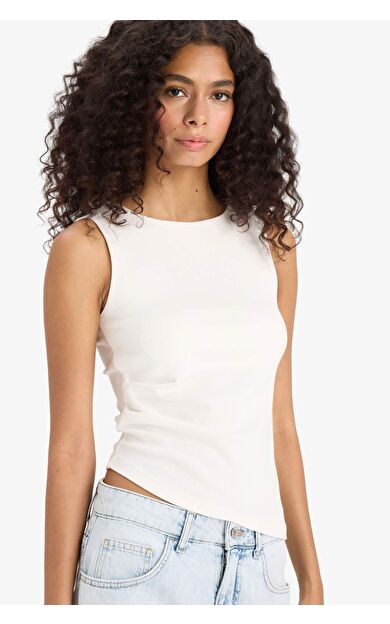 DeFacto Slim Fit Dar Kesim Bisiklet Yaka Ribana Atlet F6275AX25SMER105