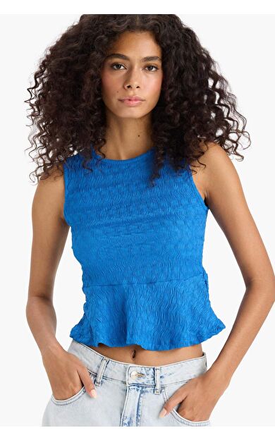 DeFacto Slim Fit Dar Kesim Bisiklet Yaka Bürümcük Atlet F6277AX25SMBE43