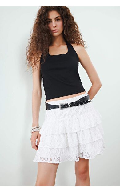 DeFacto Slim Fit Dar Kesim Halter Yaka Atlet F6279AX25SMBK81