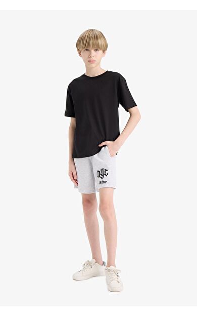 DeFacto Erkek Çocuk New Regular Fit Sweatshirt Kumaşı Şort F6418A825HSGR400