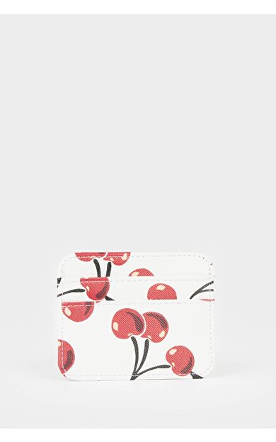 Kadın Baskılı Suni Deri Kartlık