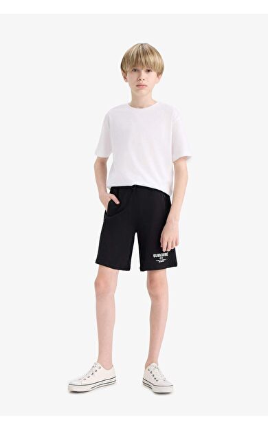 DeFacto Erkek Çocuk New Regular Fit Sweatshirt Kumaşı Şort F6433A825HSBK81