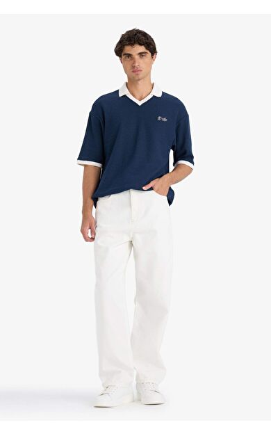 DeFacto %100 Pamuk Baggy Fit Geniş Paça Jean Pantolon