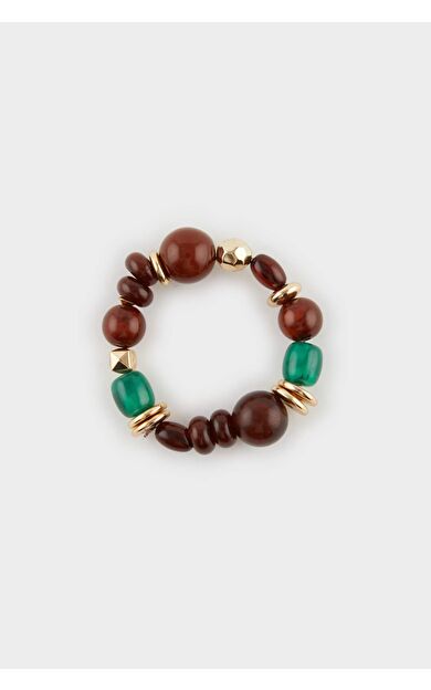 DeFacto Kadın Kahverengi Taşlı Gold Bileklik