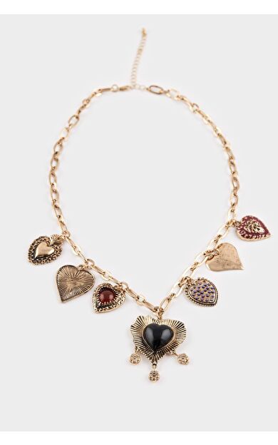 DeFacto Kadın Charmlı Gold Kolye