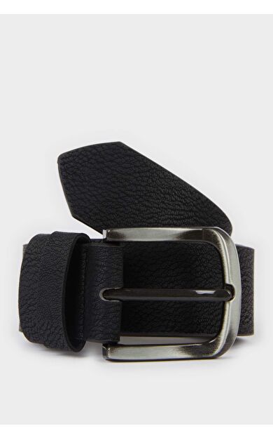 Erkek Dikdörtgen Toka Suni Deri Günlük Kemer