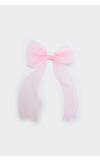 DeFacto Kız Çocuk Pembe Fiyonk Çıtçıtlı Toka