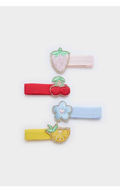 DeFacto Kız Çocuk 4'lü Meyveli Çıtçıtlı Toka