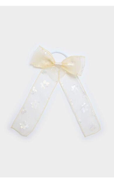 DeFacto Kız Çocuk Sarı Fiyonk Lastik Toka