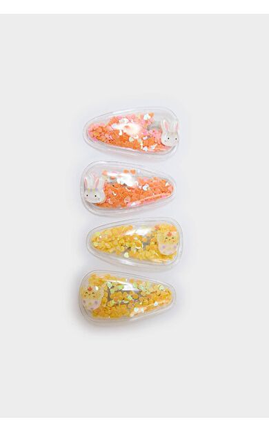 DeFacto Kız Çocuk 4'lü Sarı Pullu Çıtçıtlı Toka