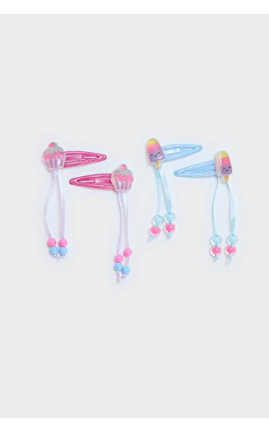 DeFacto Kız Çocuk 4'lü Renkli Çıtçıtlı Toka