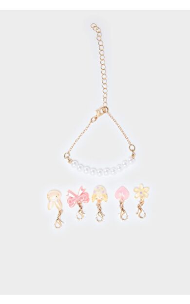 DeFacto Kız Çocuk 6'lı Çıkarılabilir Charmlı İncili Bileklik