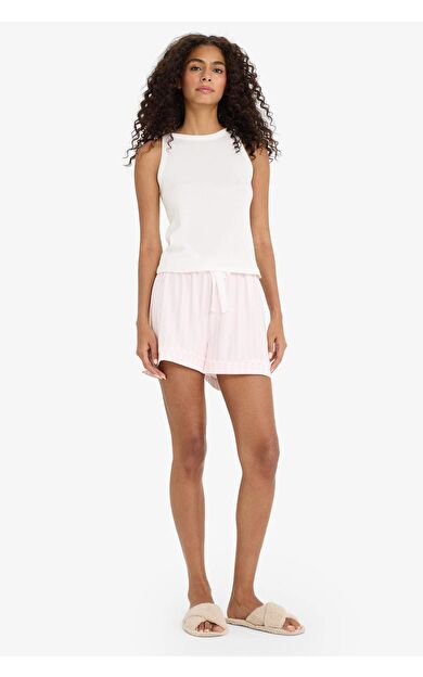 Regular Fit Çizgili Şort Pijama Altı-Fall in Love