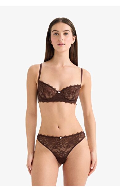 DeFacto Bağcıklı Dantelli Brazilian Külot Fall in Love F7028AX25WNBN341