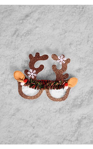 Unisex Yılbaşı Geyik Temalı Gözlük