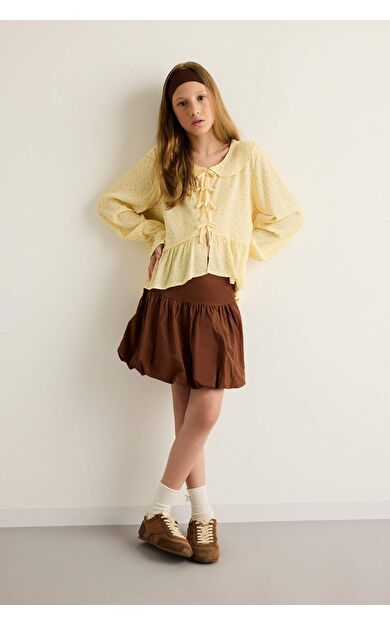 Kız Çocuk Poplin Etek F7077A825AUBN319