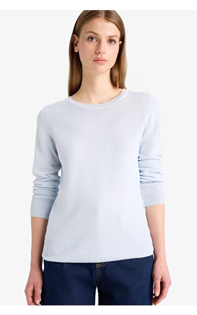 Regular Fit Bisiklet Yaka Triko Kazak F7091AZ25WNBE738