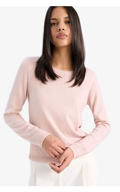 DeFacto Regular Fit Bisiklet Yaka Triko Kazak F7091AZ25WNPN638