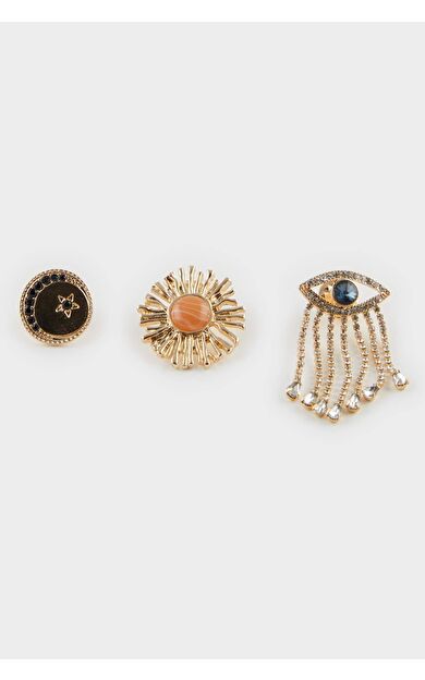 DeFacto Kadın 3'lü Gold Broş