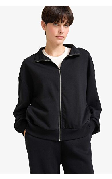 Regular Fit Basic Düz Hırka F7107AX25AUBK81