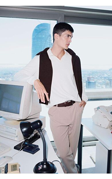 DeFacto Straight Fit Düz Paça Pantolon F7140AX25AUBG315