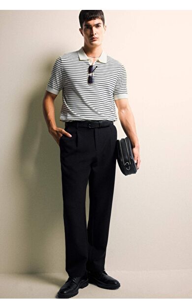 DeFacto Straight Fit Düz Paça Pantolon F7140AX25AUBK27