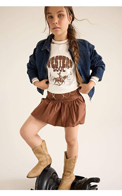 DeFacto Kız Çocuk Jean Ceket F7164A825AUNM34