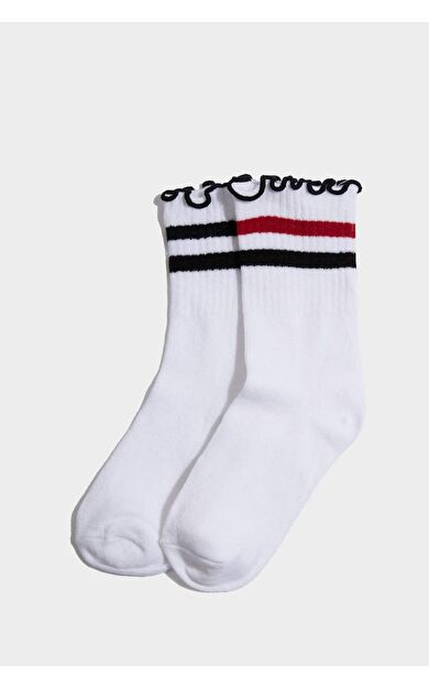 Kız Çocuk 2'li Pamuklu Uzun Çorap F7213A8NSWT1