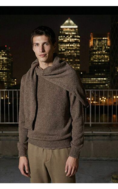 DeFacto Standart Fit Bisiklet Yaka Triko Kazak F7222AX25WNBG73