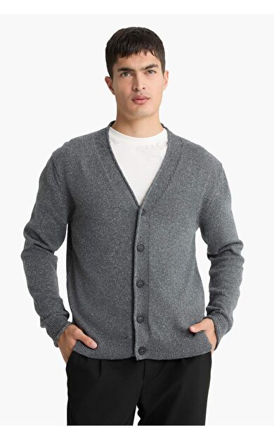 DeFacto Relax Fit V Yaka Triko Hırka F7228AX25WNGR311
