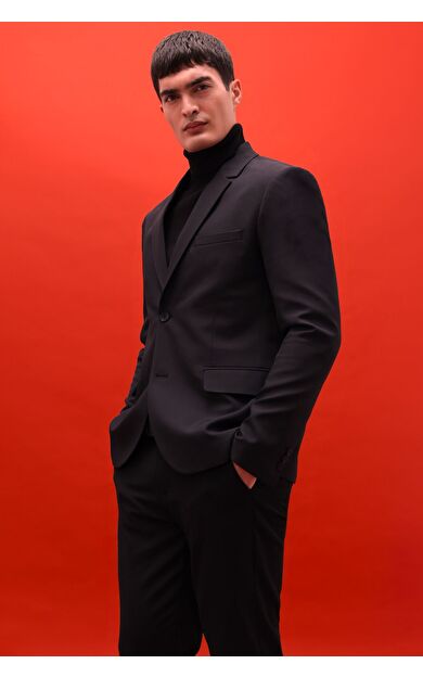 DeFacto Slim Fit Dar Kesim Twill Blazer Ceket