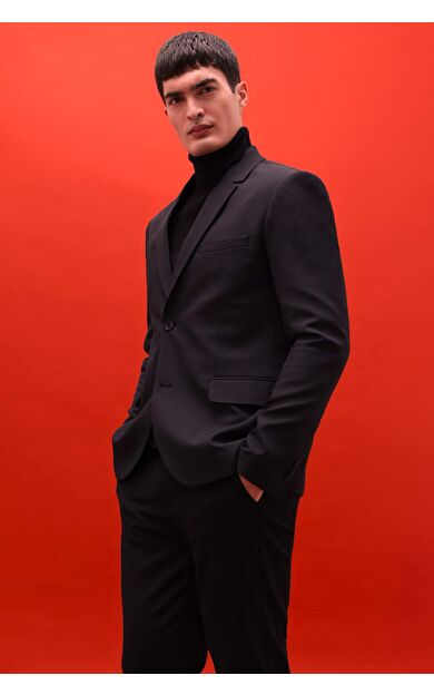 DeFacto Slim Fit Dar Kesim Twill Blazer Ceket