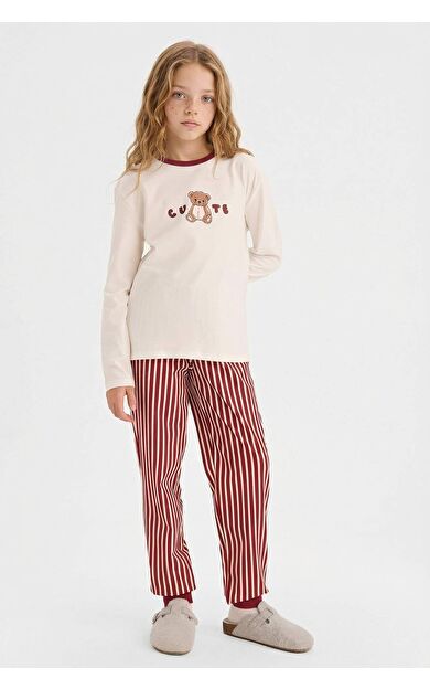 Kız Çocuk Regular Fit 2'li Pijama Takımı