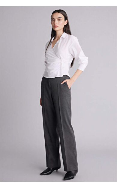 Straıght Fıt Cep Detaylı Normal Bel Düz Paça Pantolon