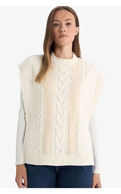 Regular Fit Bisiklet Yaka Triko Yelek